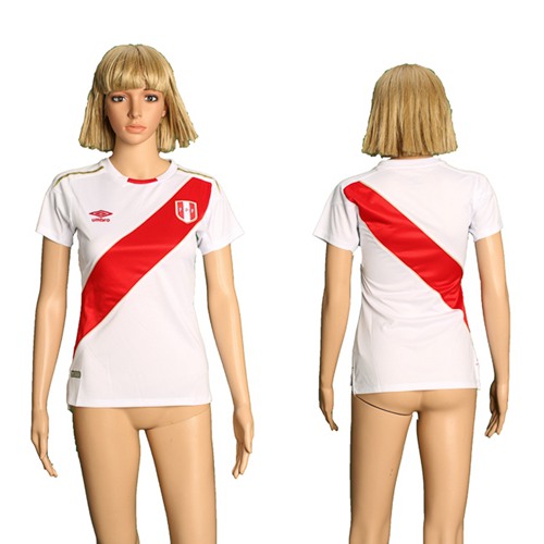 Women's Peru Blank Home Soccer Country Jersey